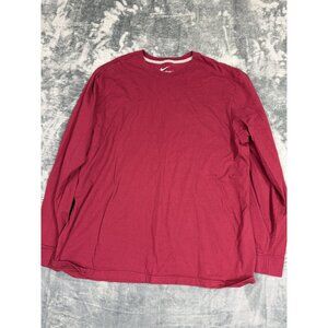 Nike Mens Long-Sleeve Red Shirt Regular Fit Size XXL